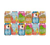 Beavertown Brewery British Craft Beer Mixed Case - Neck Oil, Gamma Ray, Bones & Lupuloid 330ml Cans (12 Pack) Gifts for Men, Birthday Gifts for Men and Women, For Her, British Beer