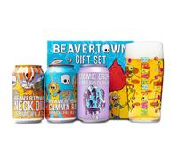 Beavertown IPA Beer Gift Set & Glass - Neck Oil, Gamma Ray, Cosmic Drop Berry, London Craft Beer Gift for Men, Christmas - 3x 330 ml Cans & Iconic Beavertown Glass - Pale Ale & Fruity Beers Selection