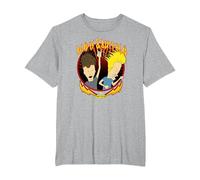 Beavis and Butt-Head Heavy Metal Duo Poster T-Shirt, Men's Big and Tall, Heather Grey, 5X Tall