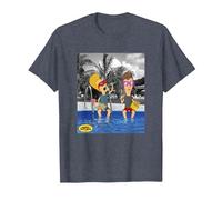 Beavis and Butt-Head Lounging by The Pool Portrait T-Shirt, Men, Heather Blue, Small