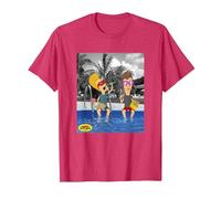 Beavis and Butt-Head Lounging by The Pool Portrait T-Shirt, Men, Red Heather, X-Large