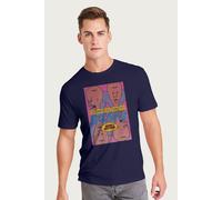 Beavis and Butthead Men's Retro Space Suck Mirrored Watchers T-Shirt in Navy | Size: Small Beavis and Butthead Navy S