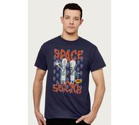 Beavis and Butthead Men's Space Sucks The Watchers Style T-Shirt in Navy | Size: Medium Beavis and Butthead Navy M
