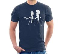Beavis and Butthead Pulp Fiction Men's T-Shirt Navy Blue