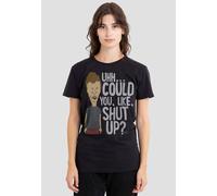 Beavis and Butthead Women's MTV Could You Like Shut Up? T-Shirt, Black | Size: Medium Beavis and Butthead Black M