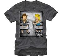 Beavis & Butthead Schools for Learning Adult Charcoal Heather T Shirt Grey 3XL