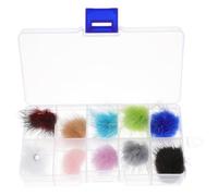 Beavorty 1 Box Velour Nail Pompom Decorations for Natural and Artificial Nails Easy to Change Manicure Accessory and Learners