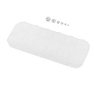 Beavorty 1 Box White Flatback Pearl Nail Charms for Manicure Half Round Plastic Beads Set with Secure Adhesion Compact Organized Box for DIY Nail Art Decoration