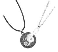 Beavorty 1 Pair Couple Matching Necklace Music Jewelry for Him Her Lightweight Chic Pendant Necklaces Valentine's Day for Couples Symbolizing Connection