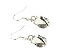 Beavorty 1 Pair Vintage Teacup Cake Earrings Retro Alloy Dessert Drop Earrings for Women Stylish Cake Jewelry for Parties