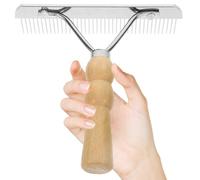 Beavorty 1 x Horse Nail Rake Comb Beef Goats Sheep Comb Livestock Comb Mini Show Comb Leather Comb with Blunt Teeth Care Rake Fur Rake Sheep Rake Metal Beauty Products The Dog