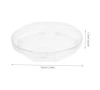 Beavorty 10 Pcs Transparent Eyelash Storage Box with Thickened Diamond-Cut Surface Round Lash Holder Case for Women Portable False Lash Organizer for Travel and Daily Use
