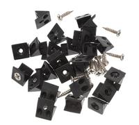 Beavorty 100pcs 45° Angle Corner Code Drawer Wedges with Nickel-plated M3.5x16 Screws, Black Cabinet Bottom Repair Brackets, Furniture Sagging Support Kit for Kitchen and Cabinet Drawers