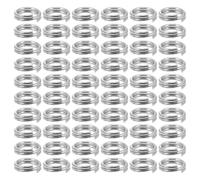 Beavorty 100pcs 6mm Silver Double Turn O-ring Lure Rings Fishing Stainless Steel Connection Rings for Sea Fishing Terminal Tackle Accessories