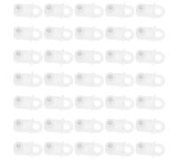 Beavorty 100Pcs Double Wheel Plastic Curtain Track Gliders Pulley Ceiling Mount for Window and Sliding Door Curtain Rails Replacement Accessories