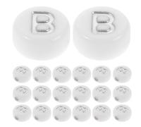 Beavorty 100pcs Mini Alphabet Beads Flat Round ABC Charm Acrylic White Stylish Modern Highly Compatible Versatile Applications for Giftmaking and Decorative Crafts
