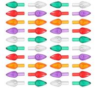 Beavorty 100pcs Replacement Twist Lights Multi-Color Plastic Bulbs Colorful Design Unique Style Replacement Easy Installation for DIY Creative Projects Indoor