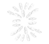 Beavorty 100pcs Soft Silicone Eyeglass Nose Pads Anti-Slip Push-in Nose Bridge Cushions for Glasses Sunglasses Comfortable Non-Slip Replacement Pads Compatible with Various Frames