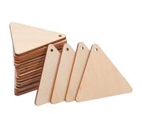 Beavorty 100pcs Triangle Wooden Tags Rustic Natural Wood with Smooth Surface Easy to Paint DIY Wooden Triangles for Family Crafting Time and Décor