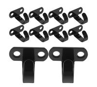 Beavorty 10pcs Ceiling Hanging Hook Towel Hooks Black Iron Stable Structure Design Strong Load-Bearing Capacity Indoor Outdoor Utility