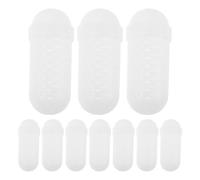 Beavorty 10pcs Fishing Bait Cage with Small Holes Thickened White Plastic Bait Holder 8x3.5cm for Outdoor Angling