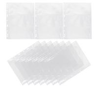 Beavorty 10pcs Loose Leaf Currency Collection Album Pages 9-Hole 280x215mm Multi-Function Money Sleeves Holder for Travel Bills and Stamps Storage