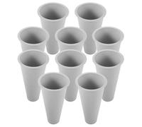 Beavorty 10pcs Memorial Cemetery Floral Holders Plastic Flower Vases 6.5 Inch Tall Graveyard Grave Side Flower Holders for Outdoor Tombstone Decoration