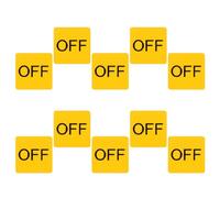 Beavorty 10pcs PVC Off Label Stickers for Switch Buttons, Adhesive Mechanical Device Warning Decals, Removable Electrical Control Panel Stickers for Home and Office Use