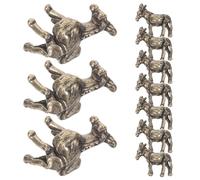 Beavorty 10pcs Small Iron Donkey Figurines, Mini Cartoon Animal Sculptures for Micro Scene and Succulent Planter, Versatile Home Decor for Office Desk, Handcrafted Nature-inspired Metal
