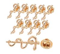 Beavorty 10pcs Snake Wrapped Caduceus Brooch for Doctors and Nurses Alloy Medical Badge Pins with Modern European Design Symbolic Health and Protection Accessory for Coats Sweaters Hats and