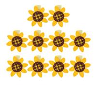 Beavorty 10pcs Sunflower Hair Clips Cute Crochet Floral Barrettes for Women and Teen Secure Non-slip Hold Hawaiian Style Flower Hair Accessories for Beach Party and Tropical Events