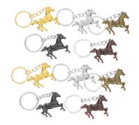 Beavorty 10pcs Vintage Horse Keychain for Men Metal Animal Pendant Charm with Stylish Zodiac Horse Design Lightweight and Portable Keyring Gift Birthdays Outdoor Use