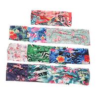 Beavorty 10pcs Yoga Headband for Women Sports Hairband Hawaiian Style Knotted Sweat Band Random Style