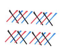 Beavorty 12 Pairs Soft Silicone Eyeglass Temple Covers Slip Replacement Tips Black Blue and Red Comfortable Fit for Long Wear Easy to Clean and Maintain Compatible with Various Eyewear