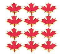 Beavorty 12 Pcs Maple Leaf Brooch Pins Red Enamel Zinc Alloy Lapel Badge for Clothes and Backpack, Versatile Patriotic Pin for Gifting and International Exchange Occasions