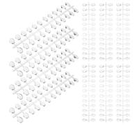 Beavorty 12 Sets Nail Samples Oval Fake Nails Display Board Medium for Salon Home Practice Colors Chart Professional Supplies Art Display Tips Sample Chart