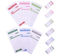 Beavorty 12 Sheets Budget Planner Refill Cards with Holes, Cash Envelope Tracker Inserts for Daily Expense Management, Six Colors Paper Budget Supply for Business and Personal Organizers