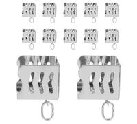 Beavorty 12pcs Curtain Track End Cap Curtain Rod End Stops Stainless Steel Sleek Straight Square Design Seals The Track Enhances Appearance Suitable for Space Where Are Installed