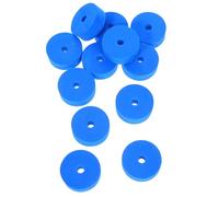 Beavorty 12Pcs Drum Cymbal Felt Pads Lake Blue Double Layer Felt Washers for Snare Tom Cymbals Essential Drum Maintenance Accessories