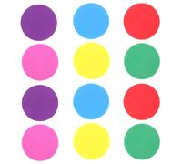 Beavorty 12pcs Flat Spot Markers for Football Training, 4 Inch round Non-slip Pvc Discs Supporting Coordinated Movement, for Fitness Workouts and Group Exercises Random Color