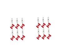 Beavorty 12pcs Maple Leaf Charm Keyring Canada Flag Key Chain Tags Decorative Key Holder for Canada Day Purse Handbag Charm Pendant Party Favors Souvenir
