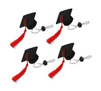 Beavorty 12pcs Mini Pet Graduation Cap Pet Bachelor Hat Decorative Hat for Doll Accessories for Toys