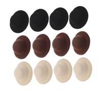 Beavorty 12pcs Mini Top Hat Hair Barrettes Lightweight Vintage Cowgirl Clips for Western Theme Party Costume Accessory Secure Hold Comfortable Fit Black Beige Brown