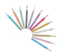 Beavorty 12pcs Nail Art Paint Pens Portable Manicure Tools Fine Line Graffiti Markers for DIY Nail Dots Petals Patterns Compact Acrylic Drawing Pens for Professional and Home Use