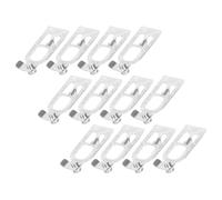 Beavorty 12pcs Pallet Rack Safety Clip Beam Safety Connector, Carbon Steel Galvanised Silver, for Teardrop Racking Beams, Large Warehouses and Industrial Storage