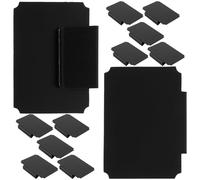 Beavorty 12pcs Removable Label Clips for Storage Bins Basket Tags with Erasable Black Chalkboard Surface Suitable for Pantry Organization and Price Display Holder