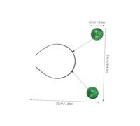 Beavorty 12pcs Space Costume Headbands with Stable Foam Alien Antenna Design Glitter Ball Hair Hoops for Halloween Christmas Party Accessories Creative Green Martian Antenna Boppers for