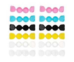 Beavorty 14pcs Contacts Lens Case Eye Lens Box Case with Convenient Flipping Cover Design No Odor Pp Material Design Details Left and Right Inscriptions Engraved on The Color Box Cover