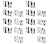 Beavorty 16 Pairs Large Stainless Steel Interlocking Hooks Heavy Mirror Hanging Kit Wall Mounting Brackets for Picture Frames, Shelves, and Headboard Support in Bedroom and Living Room