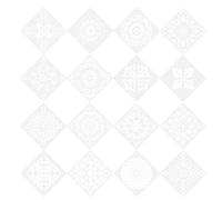 Beavorty 16 Sheets Mandala Painting Mold Reusable Painting Templates White Pet Educational Heavy-Duty Adults Entertainment